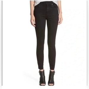 Madewell 9" High Rise Skinny Stretch Jeans Black High Waisted Women's Size 26